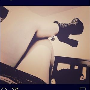 Killstar black velvet pentagram platform boots